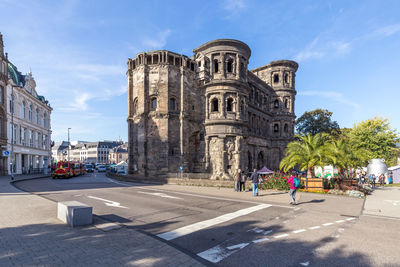 Group of people in front of building