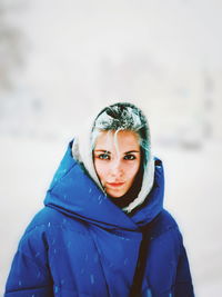 Portrait of woman with ice cream