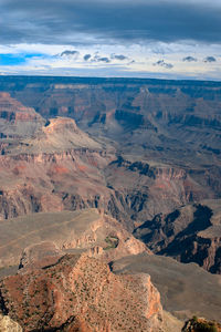 Aerial view of dramatic landscape