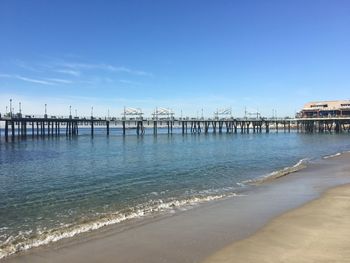 Pier on beach