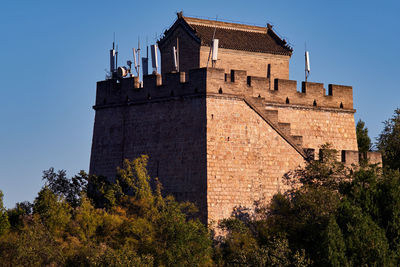 Low angle view of historical building against sky