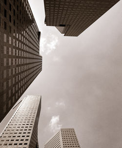 Low angle view of modern building against sky