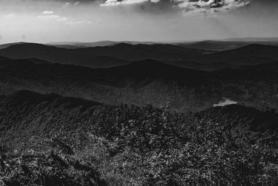 Scenic view of land against sky