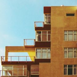 Low angle view of apartment building