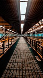 View of elevated walkway in airport