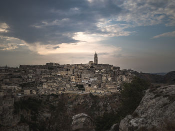 The panorama of the splendid city of matera