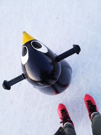 Low section of person on snow