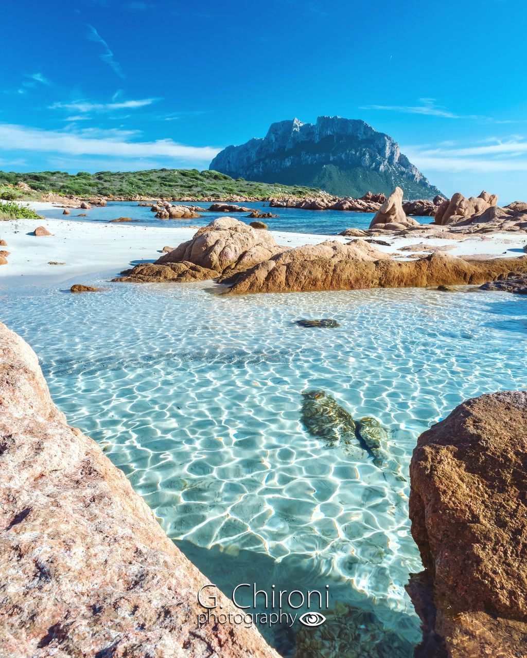 SCENIC VIEW OF ROCKS IN SEA AGAINST BLUE SKY