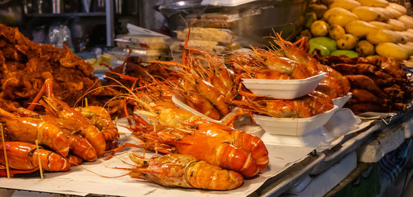 Close-up of food for sale at market