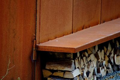 Close-up of wooden wall