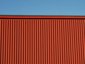 Low angle view of metallic structure against sky