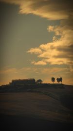 View of city at sunset