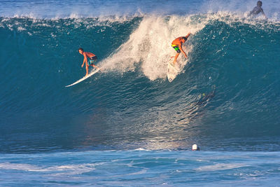 Man surfing in sea