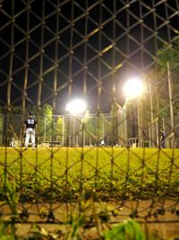 Sports ground at night