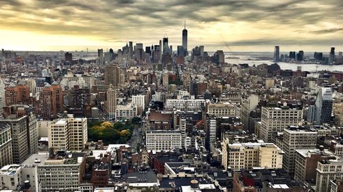 High angle view of cityscape