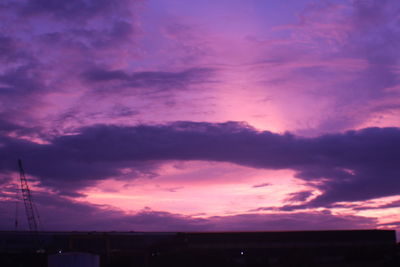 Scenic view of dramatic sky during sunset