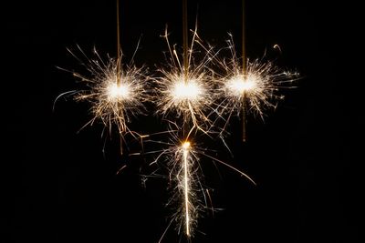 Firework display at night