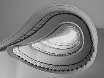 Low angle view of spiral staircase