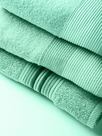 Close-up of towel on white background