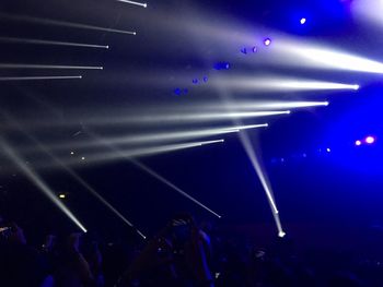 Aerial view of crowd at music concert