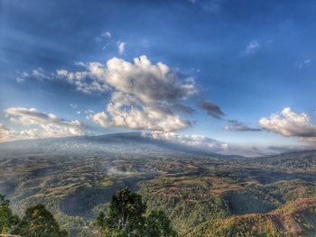 Aerial view of landscape against sky