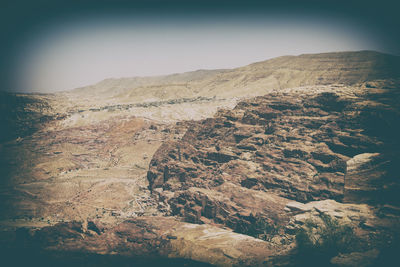 Scenic view of desert against sky