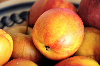 Close-up of nectarines in market