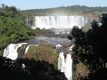 Scenic view of waterfall