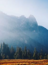 Scenic view of mountain against sky