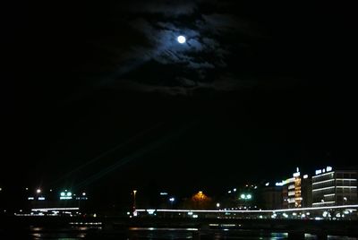 Illuminated city at night