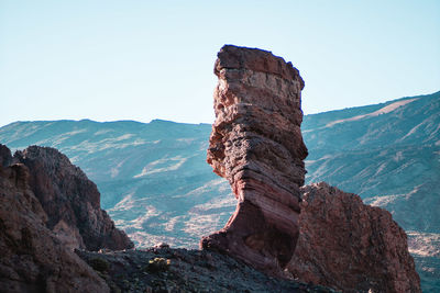 Rock formations against sky