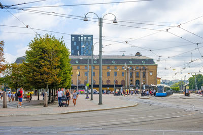 Group of people on the road in city
