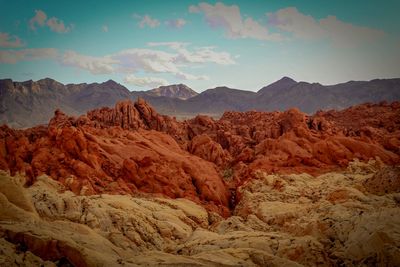 Rock formations in a desert