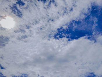 Low angle view of clouds in sky