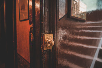 Close-up of closed window