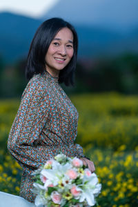 Portrait of a smiling young woman