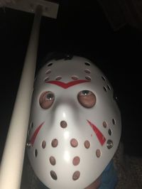 Close-up of person wearing mask