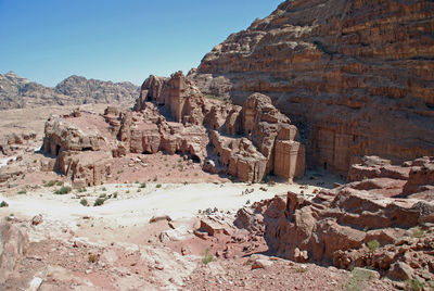 The street of facades in the lost city of petra, jordan