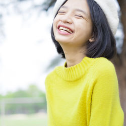 Portrait of a smiling young woman