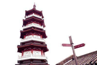 Low angle view of building against clear sky