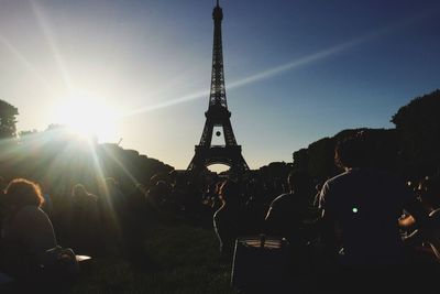 Low angle view of sunset