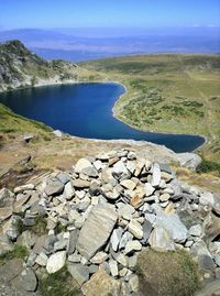 One of 7 rila lakes, called the kidney, rila mountain, bulgaria