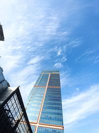 Low angle view of modern building against sky