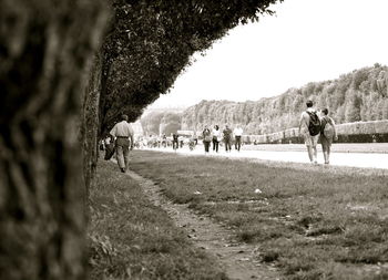 People on mountain landscape