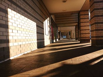 Empty corridor of building