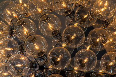Full frame shot of illuminated light bulb