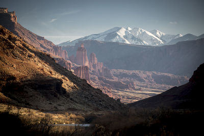 An autumn scene in the desert near moab