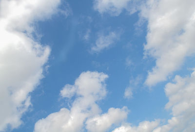 Low angle view of clouds in sky