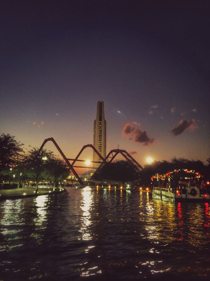 water, sky, architecture, built structure, waterfront, reflection, nature, no people, illuminated, building exterior, sunset, city, outdoors, night, building, cloud - sky, river, dusk, skyscraper