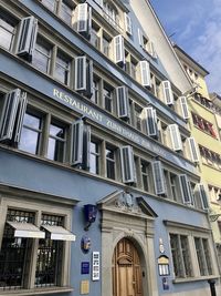 Low angle view of building against sky